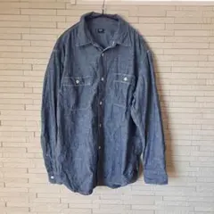 ユニクロ　シャンブレーワークシャツ（長袖）Mサイズ
