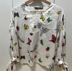 ZARA BASIC 秋春　個性的　ブラウス　サイズ　おしゃれ
