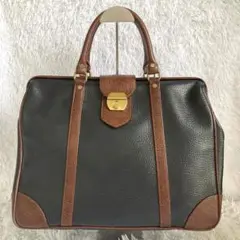 【美品】【激渋】ノーブランド ダレスバッグ ボストン シボ革 ドクターバッグ