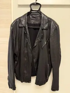 希少 美品 サルバトーレサントロ レザージャケット パイソン ラムレザー 42 FUBU フブ アウター パイソン フェイクレザー ジャケット