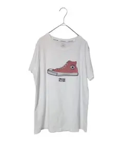 CONVERSE レディーススニーカーイラスト Tシャツ Lサイズ