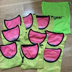 練習用ビブス 9枚セット 蛍光イエロー