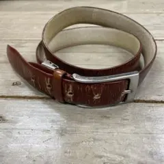 メンズ 本革 ベルト ブラウン 6＊54