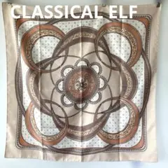 未使用 CLASSICAL ELF ポリエステル スカーフ ベージュ