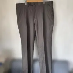 D’URBANグレー ストレート スラックス ウール混紡