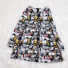 XGIRLエックスガール Disney 白雪姫 コラボ 総柄 ワンピース M