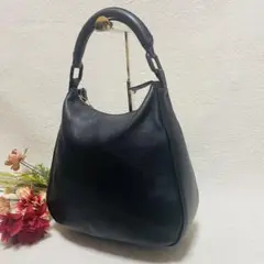 A4可 人気 ヒロフ レザー ワンショルダーバッグ 黒 ブラック