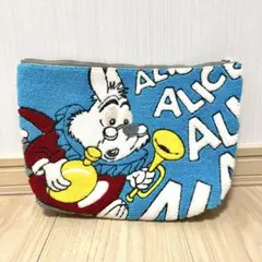 サガラ刺繍ビッグポーチ　ディズニーふしぎの国のアリス　ホワイトラビット