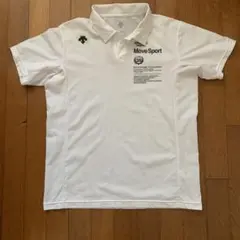 Move Sport ホワイトポロシャツ L デサント