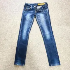 【SOMETHING】スキニーデニム レディース W26 ストレッチ濃紺 758