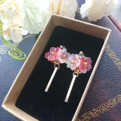 桜 ピアス ディップフラワー ディップアート
