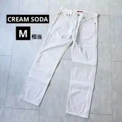 【クリームソーダ】ホワイトデニム・ヴィンテージデニム・メンズ◇白・M相当