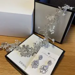 ヘッドドレス ピアス ウェディング