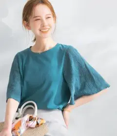 URBAN RESEARCH ROSSO フレアレーススリーブプルオーバー
