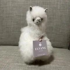 ELVANG ベビーアルパカ製ホワイトアルパカ　置物