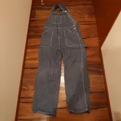 ストライプ コットンオーバーオール