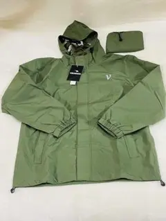 メンズ レインコート ロングタイプ フード付き Lサイズ　新品