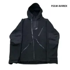 P.D.W AVIREX ブルゾン 止水ジップ 切替えデザイン 黒 M