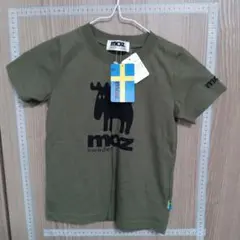 moz エルクプリント Tシャツ オリーブグリーン