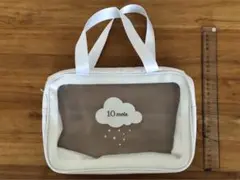10mois 雲デザイン プールバッグ 白