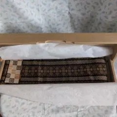角帯 黒と金の模様 チェック柄