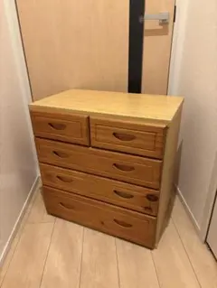 チェスト　タンス　ナチュラルブラウン　収納　洋服　木製　オークル　カントリー