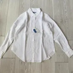 タグ付き未使用品 鎌倉シャツ 長袖 リネン 100％ 11 ホワイト
