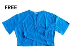 【即決大歓迎】青いフリーサイズ半袖Tシャツ