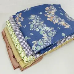洗える着物 化繊 5着 まとめ売り リメイク材料 S-1376