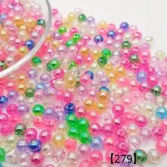 【279】クリアアクリルビーズ 8㎜ 100個 350円