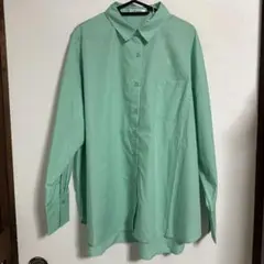 ミントカラー 長袖シャツ Fサイズ