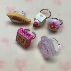 スイーツモチーフ リングセット 5点
