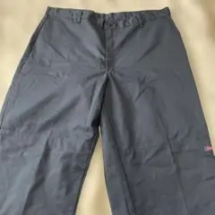 ディッキーズ 40☓32 ワークパンツ ロングパンツ ネイビー ダブルニー