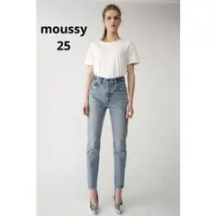 美品　MOUSSY マウジー　MVS SKINNY ライトブルー　25