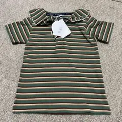 &mnignon 半袖ボーダー グリーン 120