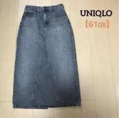 【UNIQLO】 ユニクロ デニム タイト スカート バック スリット