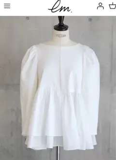 新品 エムドット em. アシンメトリー ペプラムブラウス