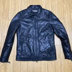 ナノユニバース 本革 ライダース ジャケット ブルゾン