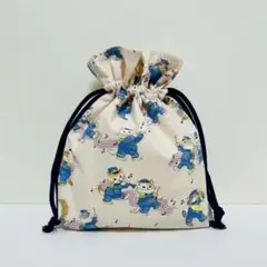 ハンドメイド 巾着袋 猫の音楽隊