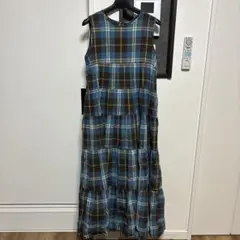 チェック柄ワンピース