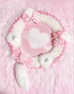 ♡うちわカバー♡デコ♡ケース♡レースデコ♡色変更可♡推し♡グッズ♡No.44