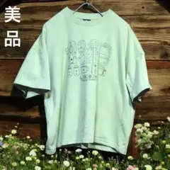 美品LOGOS オーバーサイズトレーナー　アウトドアイラスト　ユッタリ快適　LL