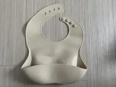 シリコン　ベージュ お食事エプロン