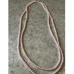新品　未使用　ネックレス　パールネックレス　真珠　ピンクパール　入学式　結婚式