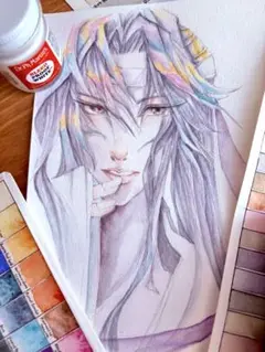 透明水彩イラスト 原画B5