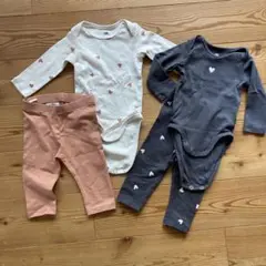 H&M 長袖ロンパース　二枚組