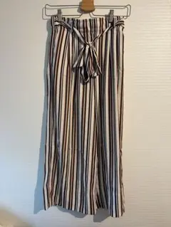 ZARA TRAFALUC ストライプ柄 ワイドパンツ