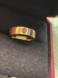中古 カルティエ ラブリング ピンクサファイア