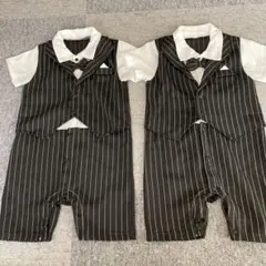 フォーマルドレス ストライプ 90 2枚組