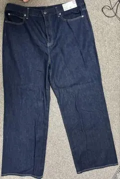 UNIQLO WOMEN ワイドストレートジーンズ Navy